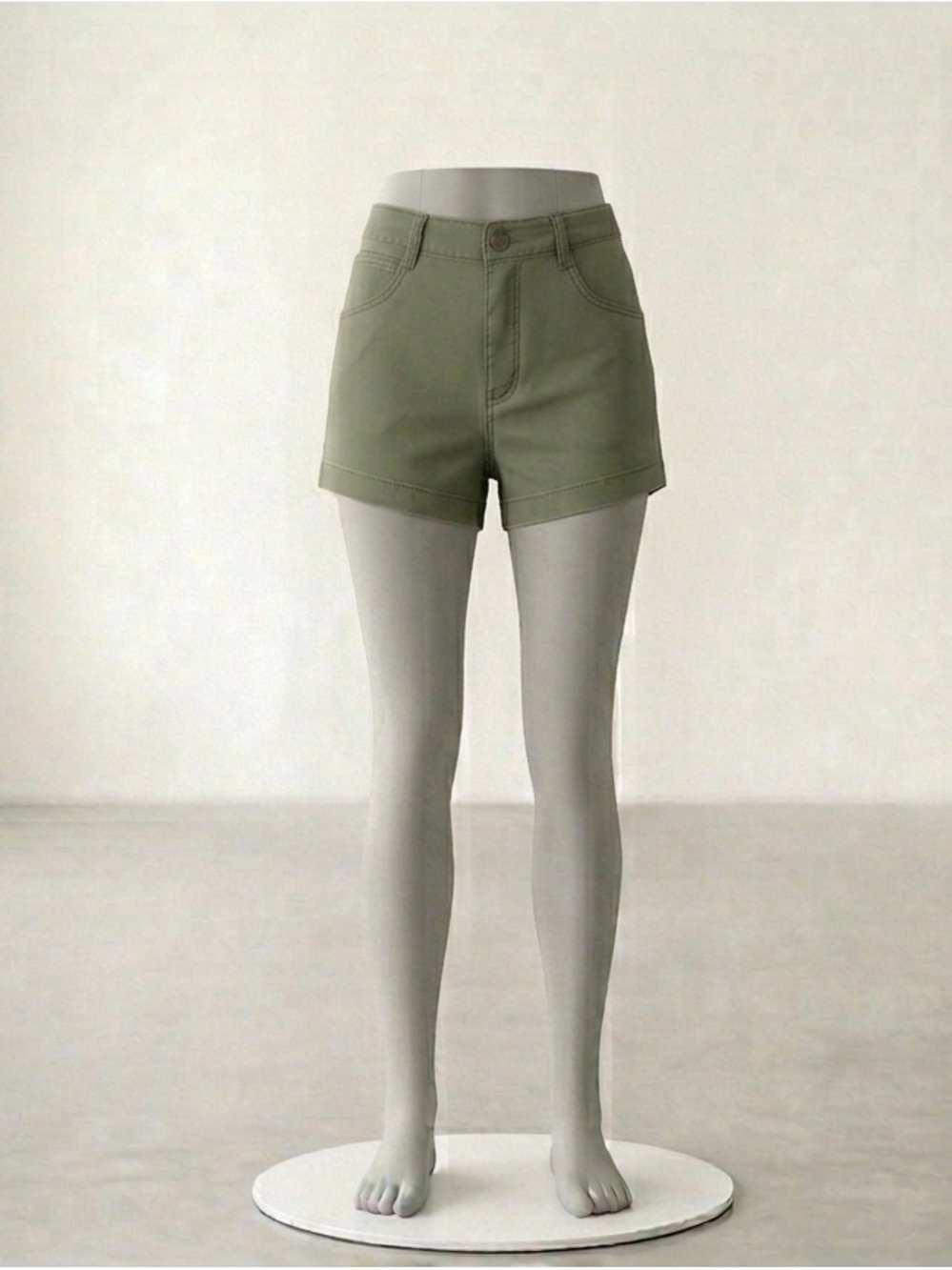 Lee High-Waist Olive Green Women's Shorts
